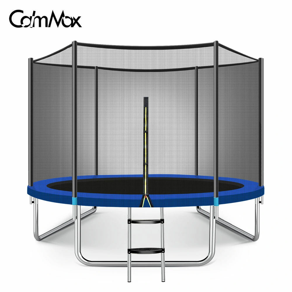 10FT Round Trampoline for Kids Max Loading Capacity of 400lbs with Safety Enclosure