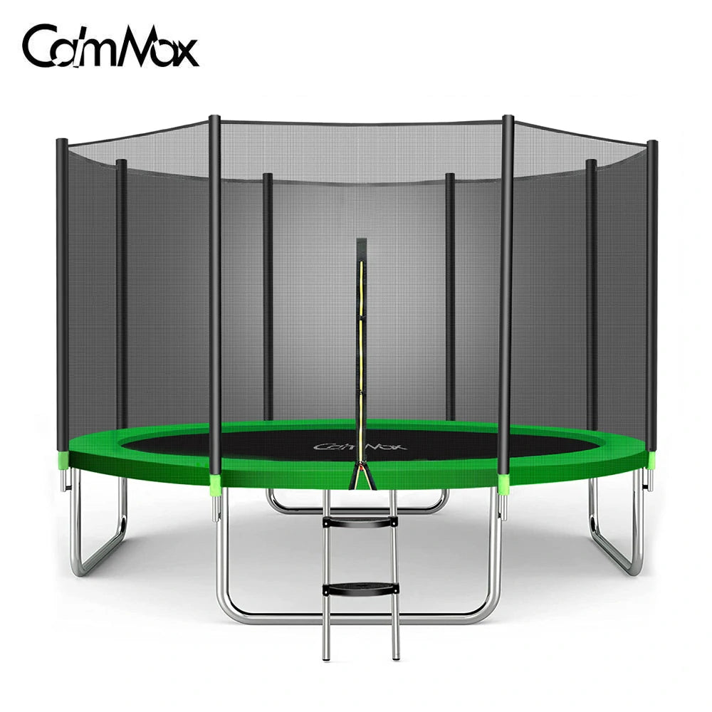 12FT Round Trampoline for Kids Max Loading Capacity of 400lbs with Safety Enclosure